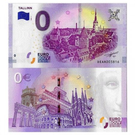 2018-1 * Billet Souvenir Estonie Union Européenne 0 Euro "City of Tallinn" NEUF