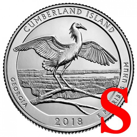 2018 * Quart de Dollar (25 Cents) États-Unis "Cumberland Island - Georgia" S