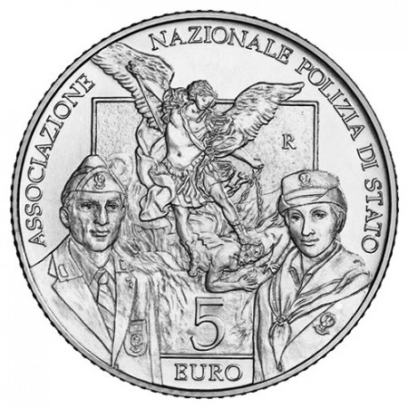 2018 * 5 Euro ITALIE "50e Anniversaire Police d'État" BU