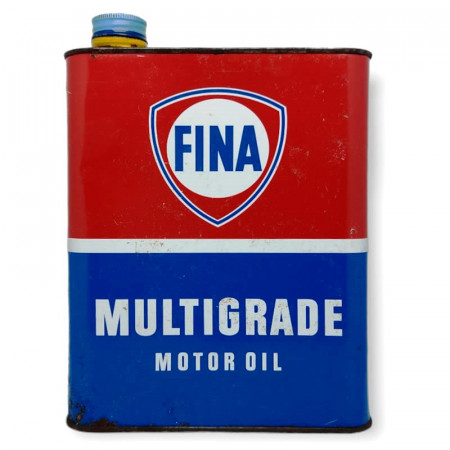 1960ca * Bidon d'Huile "FINA Multigrade - Motor Oil" Vide (B)