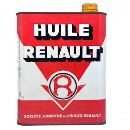 1960ca * Bidon d'Huile "Huile RENAULT - Societe Anonyme" Vide (B)