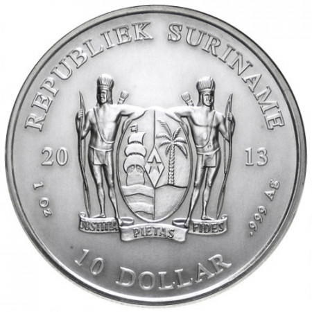 2013 * 10 dollars 1 OZ Suriname