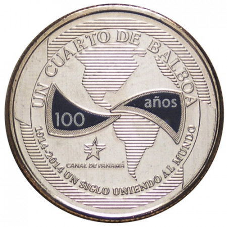 2016 * Quarto 1/4 Balboa (25 Cents) Panama "Canal de Panama - 6" UNC