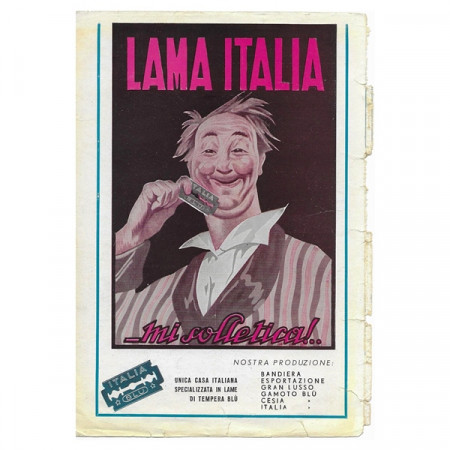 1943 * Publicité Original Lama Italia " Garrone - mi Solletica" Couleur