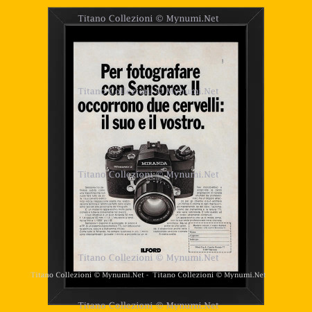 Ans 70 * Publicité Original "Ilford, Per Fotografare con Sensorex II" Cadre