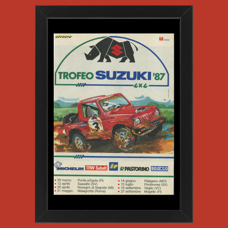 Ans 80 * Publicité Original "Suzuki, Trofeo 87 Fuoristrada" Cadre