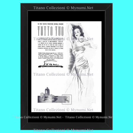 Ans 40 * Publicité Original "Gi. Vi. Emme, il Nuovo Profumo Tutto Tuo" Cadre