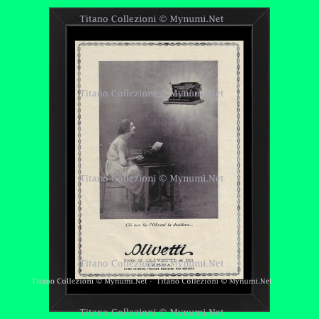 Ans 20 * Publicité Original "Olivetti, Chi non Ha Olivetti la Desidera" Cadre