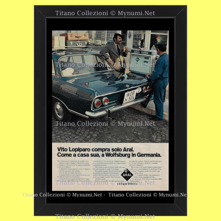 Ans 70 * Publicité Original "Aral, Vito Lopiparo Compra Solo Aral" Cadre