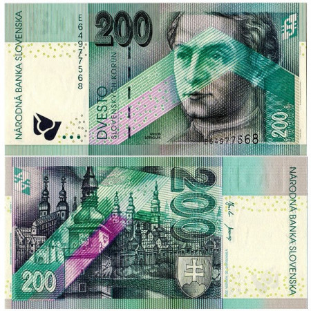 2002 * Billet Slovaquie 200 Korun "Anton Bernolák" (p41) NEUF