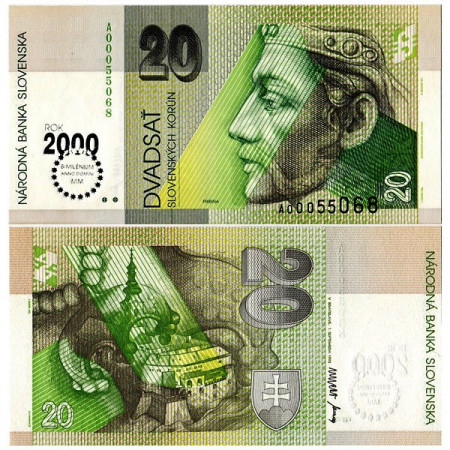 1993 (2000) * Billet Slovaquie 20 Korun "Millennium" (p34) NEUF