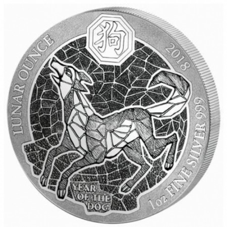 2018 * 50 RWF Argent 1 OZ Rwanda "An du Chien" BU