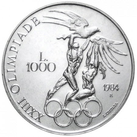 1984 * 1000 Lire Argent Saint Marin "Jeux de la XXIIIe Olympiade"