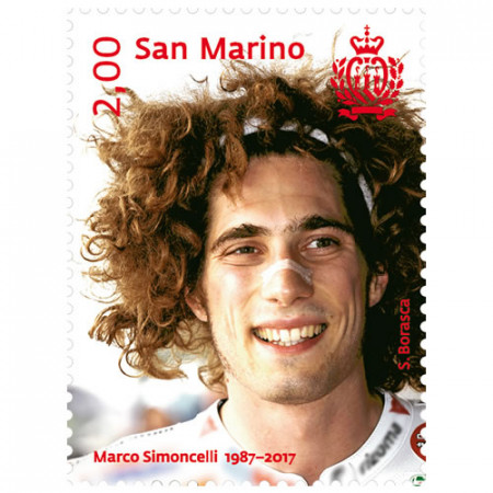 2017 * Timbre San Marino 2 Euro Santos "Marco Simoncelli" NEUF