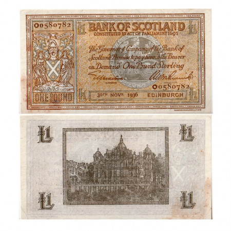 1936 * Billet Écosse 1 pound SUP
