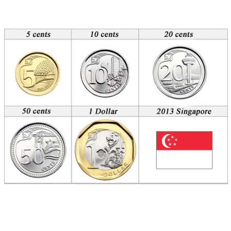 2013 * Série 5 pièces Singapour