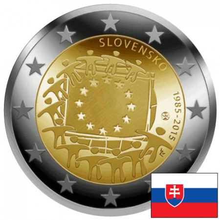 2015 * 2 Euro SLOVAQUIE "30e Anniversaire du Drapeau Européen"