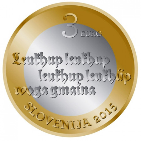 2015 * 3 Euro SLOVENIE "Premier Livre en Slovène"