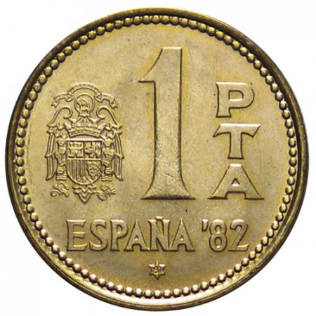 DA (1980-82) * 1 Peseta Espagne "Juan Carlos I - Coupe du Monde de Football de 1982" (KM 816) UNC