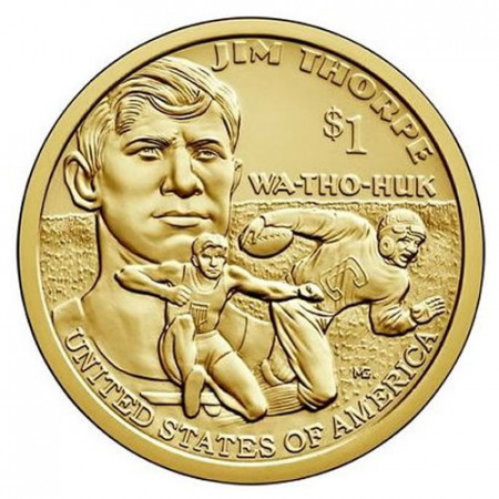 2018 * 1 Dollar États-Unis "Jim Thorpe" UNC