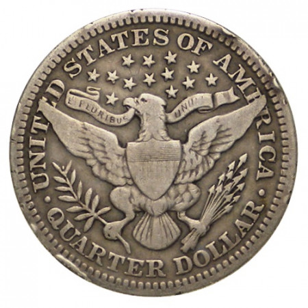 1914 (P) * Quart de Dollar (25 Cents) Argent États-Unis "Barber" (KM 114) prTTB