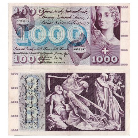 1970 * Billet Suisse 1000 Franken - Signature 43 TTB