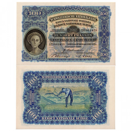 1943 * Billet Suisse 100 Franken prNEUF