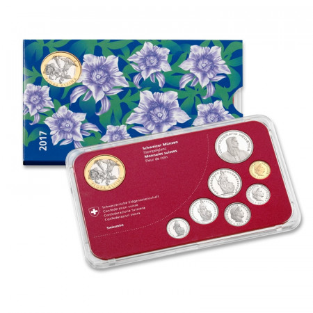 2017 * SUISSE Coffret Officiel Francs "Flora Alpina - Gentiane" BU