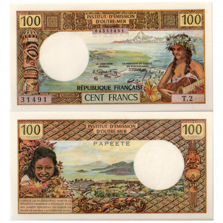 1971-1973 * Billet Tahiti 100 francs NEUF