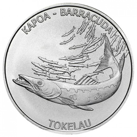 2017 * 5 Dollars Argent 1 OZ Tokelau "Kapoa - Barracuda" BU