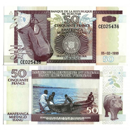1999 * Billet Burundi 50 Francs (p36b) NEUF