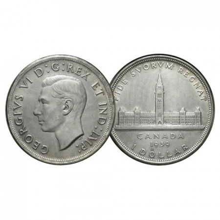 1939 * 1 Dollar Argent Canada "George VI - Royal Visit" (KM 38) SUP