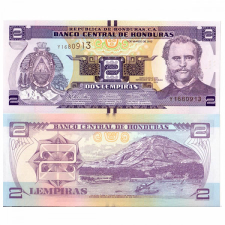 2012 * Billet Honduras 2 Lempiras "Marco Aurelio Soto" (p97) NEUF