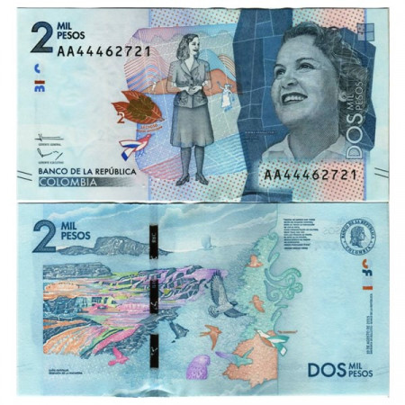 2015 (2016) * Billet Colombie 2000 Pesos "Débora Arango Pérez" (pNew) NEUF