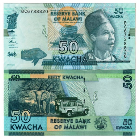 2016 * Billet Malawi 50 Kwacha "Philip Gomani II" (p64c) NEUF