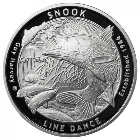 2016 * Troy Ounce 1 OZ Once Argent "Guy Harvey - Snook" BU