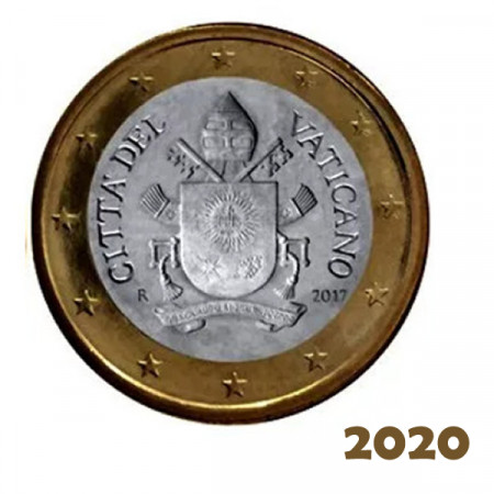 2020 * 1 Euro VATICANO "Armoiries du Pape François" An VII BU