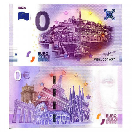 2017-1 * Billet Souvenir Spagne Union Européenne 0 Euro "Ibiza" NEUF