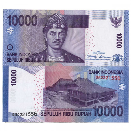 2010 * Billet Indonésie 10.000 Rupiah "Sultan Badaruddun" (p150a) NEUF