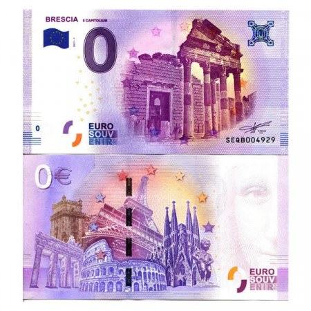 2017-1 * Billet Souvenir Italie Union Européenne 0 Euro "Brescia Il Capitolium" NEUF