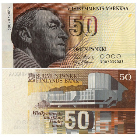 1986 * Billet Finlande 50 Markkaa "Alvar Aalto" (p114a) NEUF