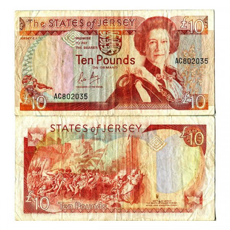 ND (1989) * Billet États de Jersey 10 Pounds "Elizabeth II" (p17a) prTTB