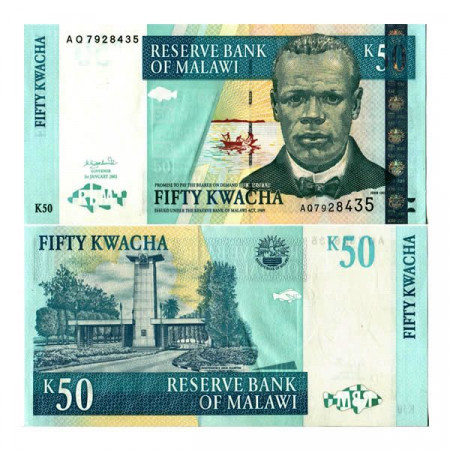 2003 * Billet Malawi 50 Kwacha "J Chilembwe" (p45b) NEUF
