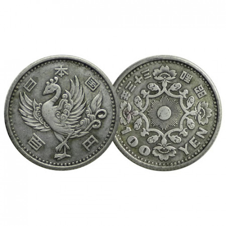 Yr.33 (1958) * 100 Yen Argent Japon "Hirohito - Phoenix" (Y 77) SUP