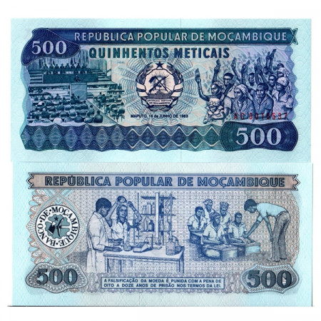 1983 * Billet Mozambique 500 Meticais "Government Assembly" (p131a) NEUF