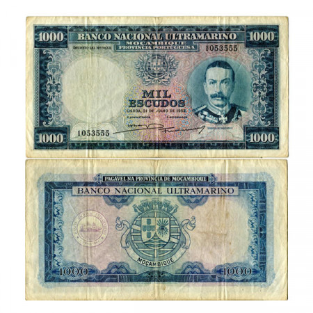 1953 * Billet Mozambique 1000 Escudos "Mousinho de Albuquerque" (p105) prTTB