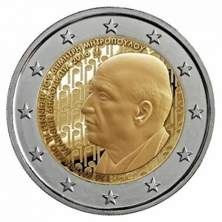 2016 * 2 Euro Grèce "120e Naissance Dimitri Mitropoulos" UNC