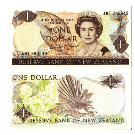ND (1981-92) * Billet Nouvelle-Zélande 1 Dollar "Élisabeth II" (p169c) NEUF