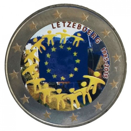 2015 * 2 Euro LUXEMBOURG "30e Anniversaire du Drapeau Européen" Coloré