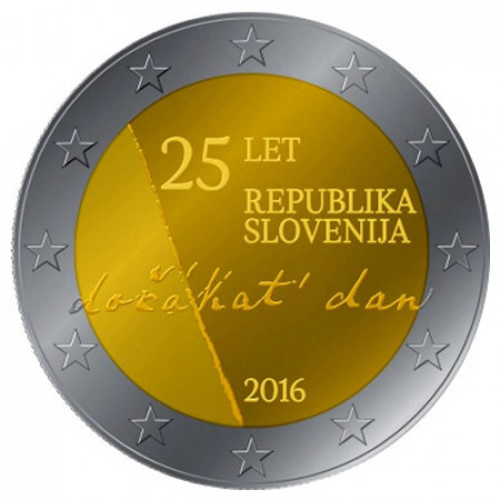 2016 * 2 Euro SLOVENIE "25e Indépendance de la Slovénie" UNC